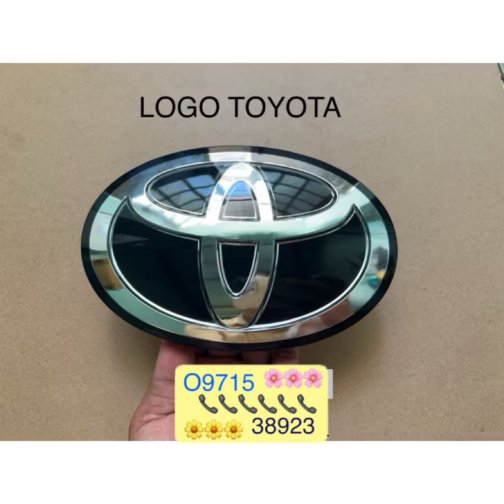LOGO 3D TRƯỚC ĐẦU XE TOYOTA FORTUNER HILUX 2016+ PARADO 2017-2021 MÀU ĐEN