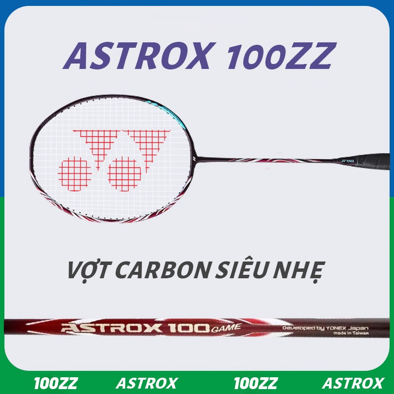 Yonex Vợt Cầu Lông 100ZZ Siêu Nhẹ 21-24LBS Vật Liệu Sợi Carbon Tay Cầm Chắc Chắn Chuẩn Bị Tấn Công