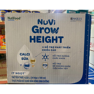  Sữa pha sẵn Nuvi Grow 180ml thùng 24 hộp  mẫu mới 