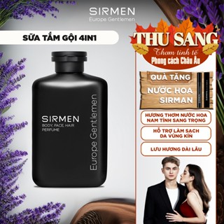 Sữa tắm gội nam 4 in 1 hương nước hoa châu Âu SIRMEN Europe Gentlemen cao cấp 350g công nghệ tiên tiến