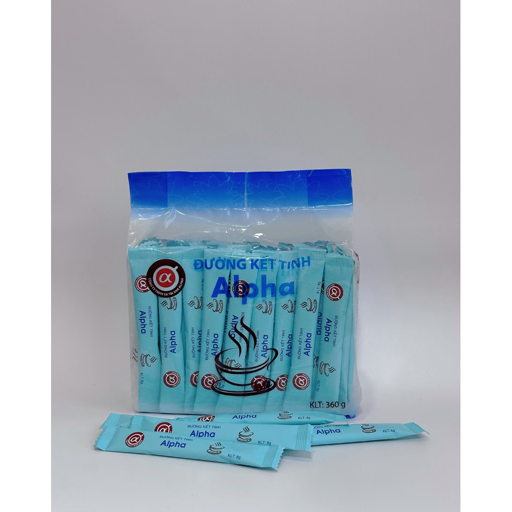 Đường que Alpha tiện dụng 8g (1 gói x 360g)