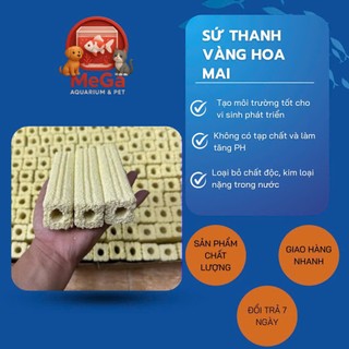  50 Sứ Thanh Vàng Mè 4x4x16cm - Vật Liệu Lọc  Cho Hồ Cá Koi & Cá Rồng - Tạo Môi Trường Tốt Cho Vi Sinh 
