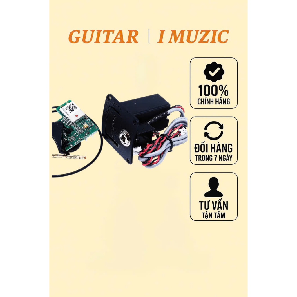 Chính hãng - EQ guitar Fishman Sonitone Artec không khoét thùng cho đàn Guitar Acoustic và Classic