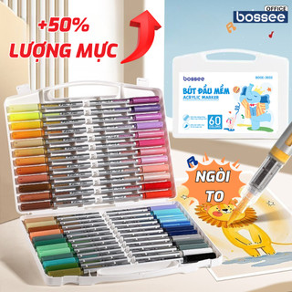  Bút Màu Marker Nhiều Màu Màu Acrylic Gốc Nước Cao Cấp Tươi Sáng Không Lem 