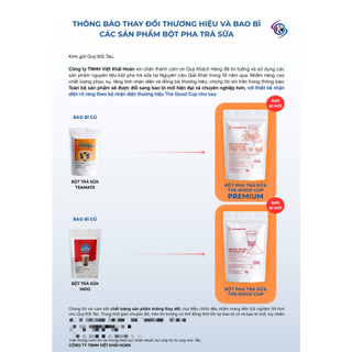 Bột Pha Trà Sữa The Good Cup (tên cũ: Bột trà sữa Indo) - K Supply Nguyên Liệu Giải Khát