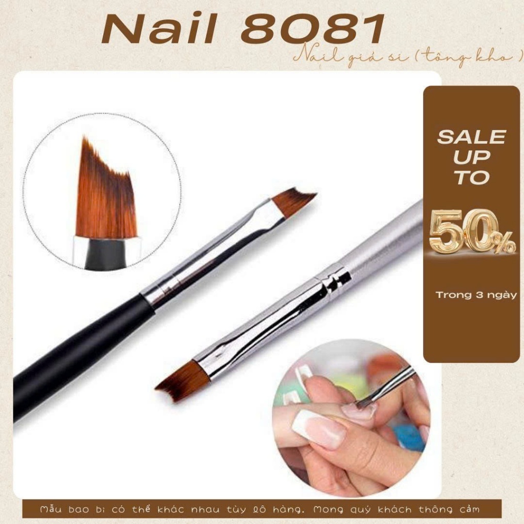 Cọ fen đầu móng cán gỗ , cọ vẽ nail