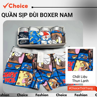 [Choice] Quần lót nam, quần sịp đùi boxer nam vải thun lạnh cao cấp co dãn in hình ngẫu nhiên FF04