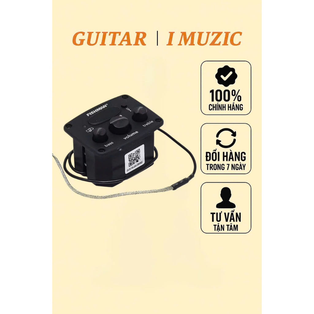 Bộ EQ guitar EQ Fishman 301 isy thạch anh bạc chỉnh âm đàn guitar cao cấp