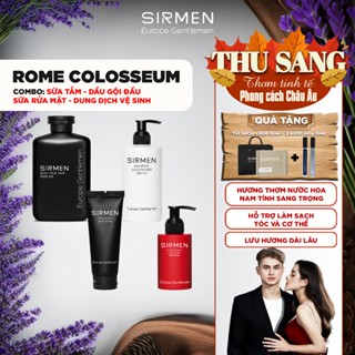 Bộ quà tặng nam SIRMEN - ROME COLOSSEUM gồm Sữa tắm, Dầu gội xả dưỡng, Dung dịch vệ sinh và Sữa rửa mặt