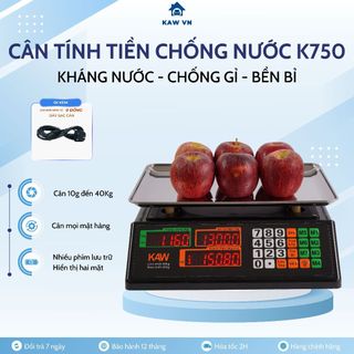 Cân điện tử tính tiền Chống Nước Cao Cấp KAW, Cân cực chuẩn xác, Bảo hành uy tín