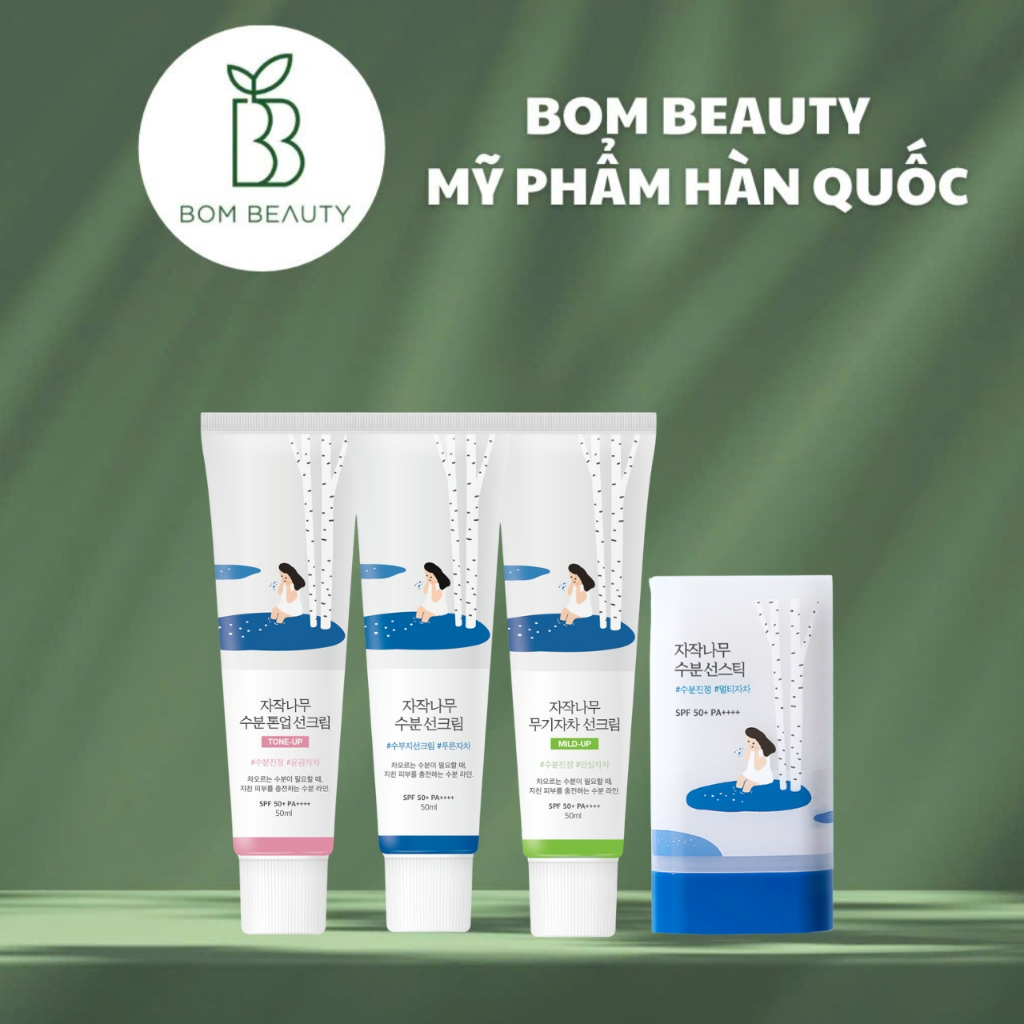 (hàng công ty) Kem chống nắng roundlab Round lab Birch Juice Moisturizing : Sun Cream / Tone up / Mi