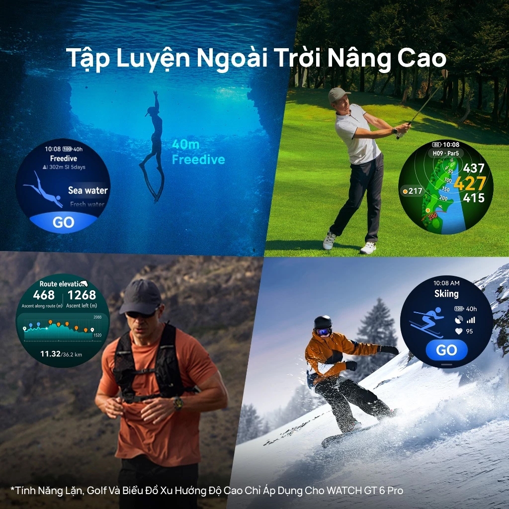 Đồng Hồ Thông Minh HUAWEI WATCH GT6 Series | Tập Luyện Nâng Cao | Theo Dõi Sức Khỏe | Thời Lượng Pin Đến 21 Ngày | BigBuy360 - bigbuy360.vn