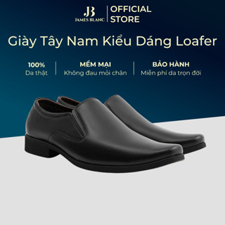 Giày Tây Nam G-597 JB JAMES BLANC Giày da bò cao cấp, chất da mềm mịn, giày lười tây