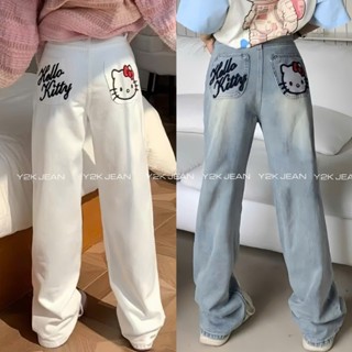 (HOT 2025 - NẤM LÙN VÀ QUẦN THƯỜNG) Quần Cho NẤM LÙN Xuông Jean 9 Tấc nấm lùn 90cm Cho Nữ Thêu Hoạ Tiết Mèo sau túi Y2K