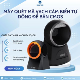 Máy Quét Mã Vạch QR KAW, Đầu Đọc Mã Vạch Đa Tia Để Bàn Công Nghệ CMOS Mới Sử Dụng Đơn Giản