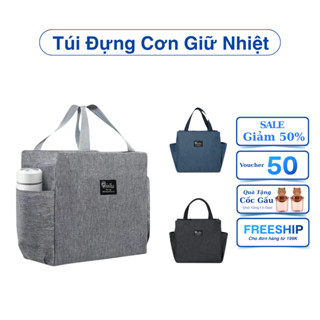  Túi Đựng Hộp Cơm - Túi Giữ Nhiệt Đựng Cơm Văn Phòng Chất Liệu Vải Polyester Chống Thấm Nước 