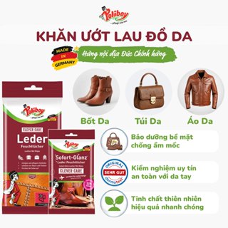 Khăn Ướt Lau Đồ Da Poliboy, Nội Địa Đức, Đánh Bóng Đồ Da, Chống Ẩm Mốc