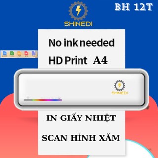  Máy in nhiệt A4 mini bluetooth X9 SHINEDI scan được hình xăm sạc pin kết nối điện thoại máy tính. 