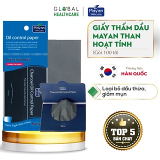  Giấy thấm dầu da mặt Mayan Than hoạt tính Thường  Gói 100 tờ  