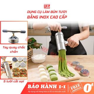 Dụng cụ làm bún phở tươi thủ công TDG khuôn làm mì sợi, máy làm nui quay tay 5 lưỡi cắt bằng inox cao cấp tiện lợi HH274