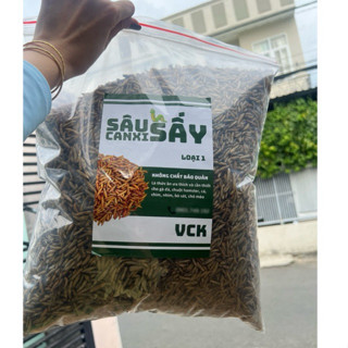 [G.I.Á SỈ] Sâu canxi sấy khô, sâu sấy phồng thơm, thức ăn nuôi gà đá, chim, cá, nhím, chuột hamster