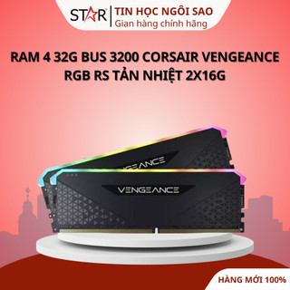  Ram 4 32G Bus 3200 Corsair Vengeance Rgb Rs Tản Nhiệt 2X16G  Cmg32Gx4M2E3200C16  - Bảo hành 36 tháng 
