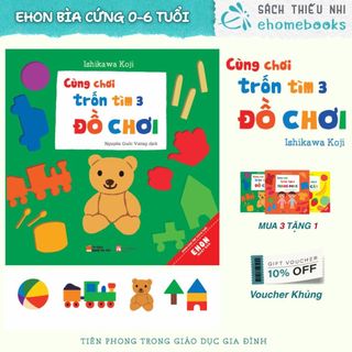 Sách ehon tương tác cùng chơi trốn tìm 3: đồ chơi - ehon cho bé 0-6 tuổi