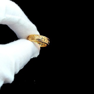  N1133 Nhẫn unisex kiểu kim tiền thiết kế dơn giản trẻ trung cá tính UHA 
