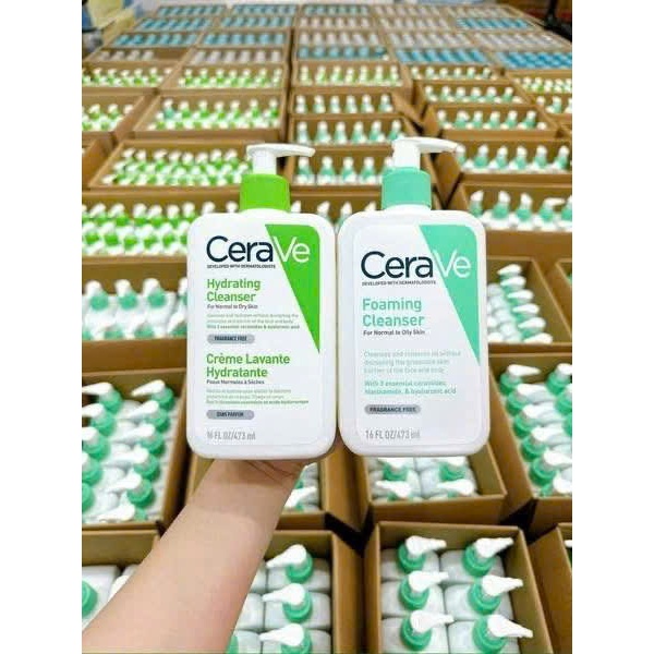 Sữa rửa mặt Cerave Foaming Cleanser, Cerave Hydrating Cleanser chính hãng dành cho mọi loại da 236ml