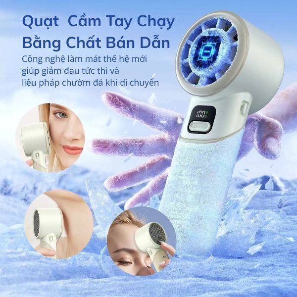 Quạt Cầm Tay Mini AOSIMAX Foldable Ice Cooling F802 3600mAh, Thời Gian Sử Dụng Đến 12H | BigBuy360 - bigbuy360.vn
