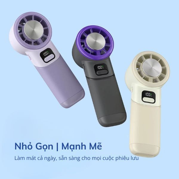 Quạt Cầm Tay Mini AOSIMAX Foldable Ice Cooling F802 3600mAh, Thời Gian Sử Dụng Đến 12H | BigBuy360 - bigbuy360.vn