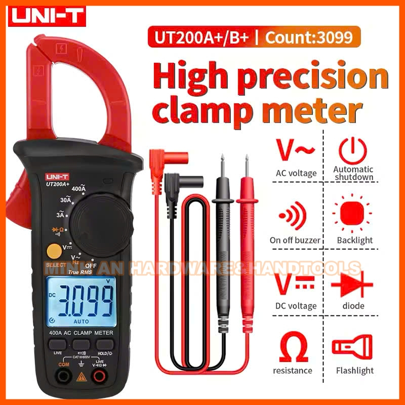 Đồng hồ kẹp dòng đo điện điện tử [CHÍNH HÃNG] UNI-T UT200A+- Ampe kìm điện tử Uni-T 400A/600V