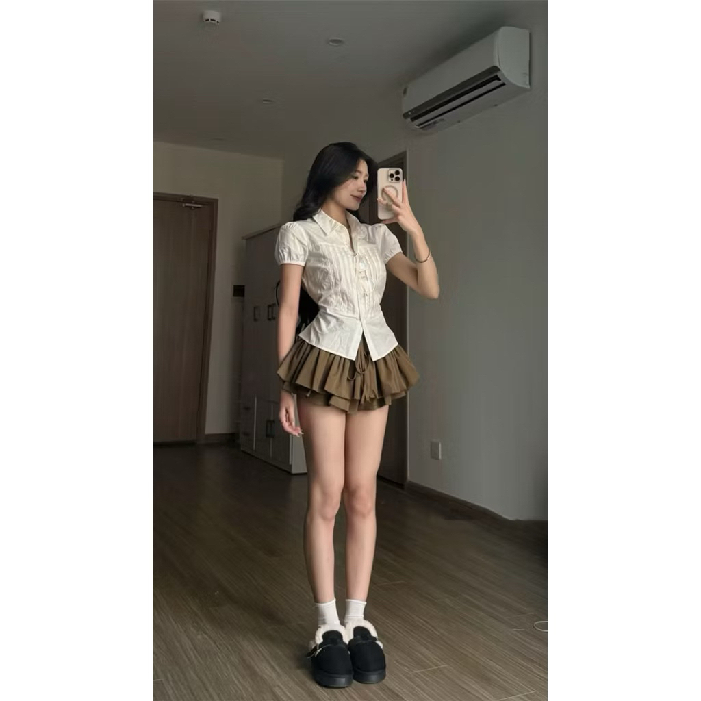 [VIDEO/ LOẠI 1] CHÂN VÁY KAKI TẦNG Y2K HÁCH DÁNG DÁNG XÒE CÓ LÓT QUẦN 4 MÀU KÈM DÂY ĐAI 2MONDAY CV16 | BigBuy360 - bigbuy360.vn