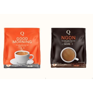  COMBO 3 Bịch Cafe Sữa Hoà Tan TRẦN QUANG NGON 480g x 20 gói và 3 Bịch Cà Phê Sữa Good Morning  480g 