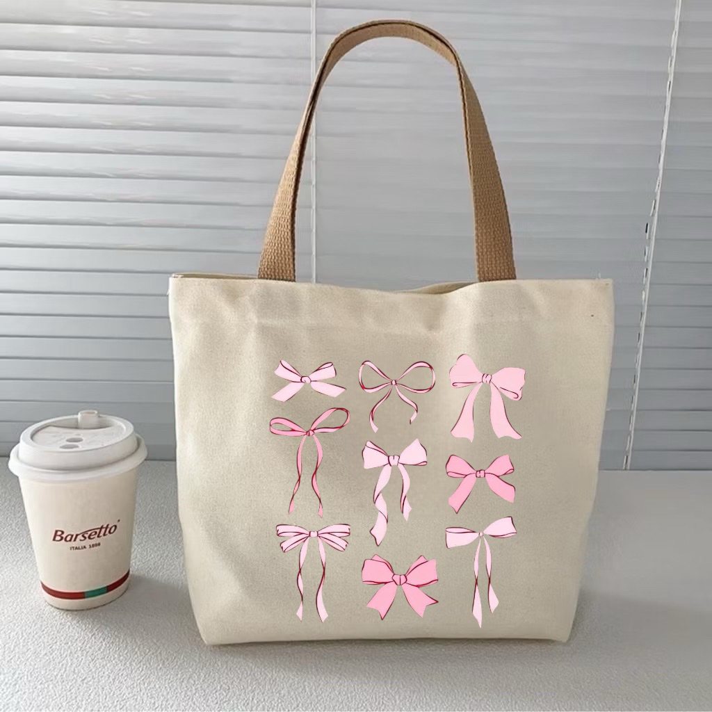 Túi tote hình Gấu chất vải canvas chống thấm nước chắc chắn phong cách đơn giản. đựng đồ tiện lợi | BigBuy360 - bigbuy360.vn