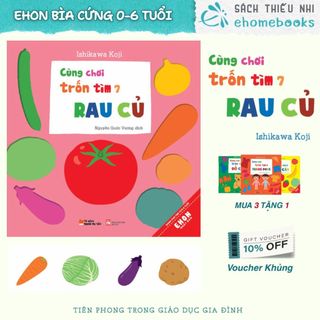 Sách ehon tương tác cùng chơi trốn tìm 7 : rau củ - ehon cho bé 0-6 tuổi