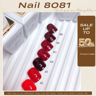  Sơn Gel ĐỎ Cao Cấp Không Ánh Tím MOCCA đỏ mận đỏ đô đỏ chery chai 18ml NAIL8081 