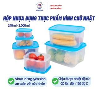 Hộp Nhựa Đựng Thực Phẩm Donghea Hình Chữ Nhật Bền Bỉ - Hộp Đựng Đồ Tủ Lạnh Lò Vi Sóng Chịu Nhiệt Cao