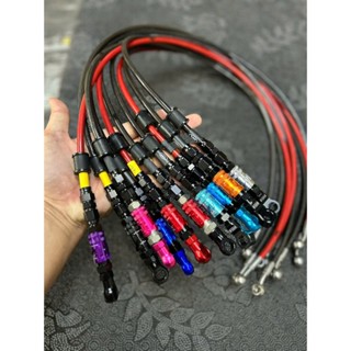  Dây dầu Ghracing đầu GP đen có ngắt dầu Ghracing Ver2 - gắn heo 2pis chuẩn form đầu 2pis đủ màu - dây đen hoặc đỏ 