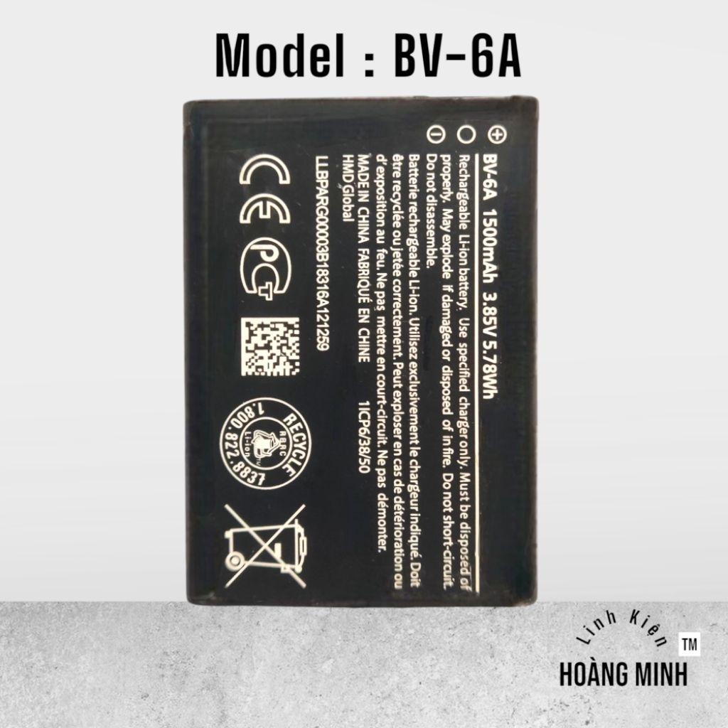 Pin Nokia 8110 4G TA 1059 / 2720 Flip 4G TA 1170 / TA 1168 - BV 6A - 1500mAh Đã Qua Sử Dụng [1060]