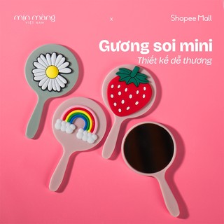  Gương Mini Cầm Tay Di Động Soi Mặt Bỏ Túi Tiện Lợi Vintage Gưong Trang Điểm Xinh Xắn - NGẪU NHIÊN 
