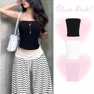  Áo ống Mamie ôm body  2 lớp k lộ  áo basic nhiều màu co giãn 4 chiều mịn mát. 