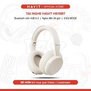 Headphone Bluetooth HAVIT H619BT, BT 5.4, Có 3 Chế Độ EQ, Nghe Đến 20H - Chính Hãng BH 12 Tháng