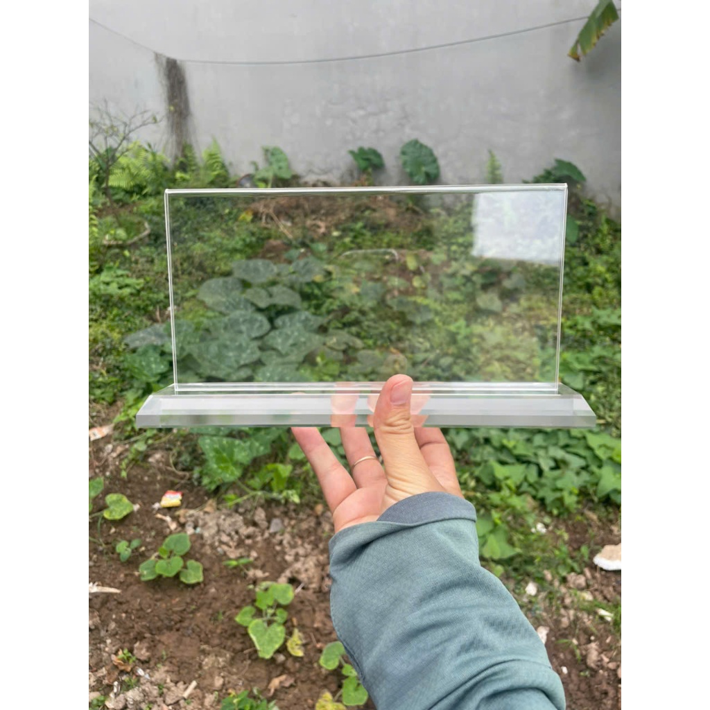 [SỈ+FREE SHIP] BIẺN CHỨC DANH MICA TRONG SUỐT, MẶT VÀ ĐẾ CÓ THỂ THÁO RỜI, KÍCH THƯỚC 12X24, BIỂN TÊN