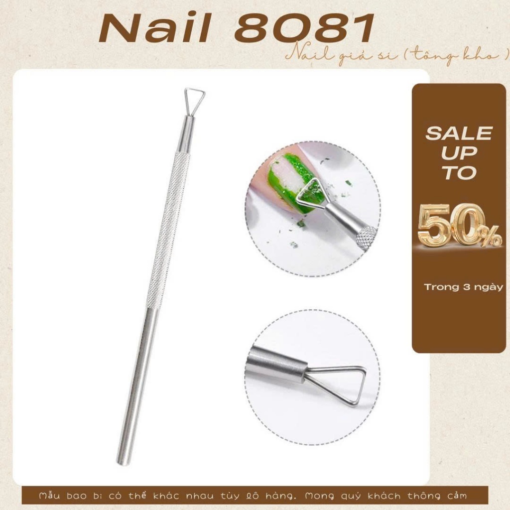Cây cạo gel móng tay chân INOX