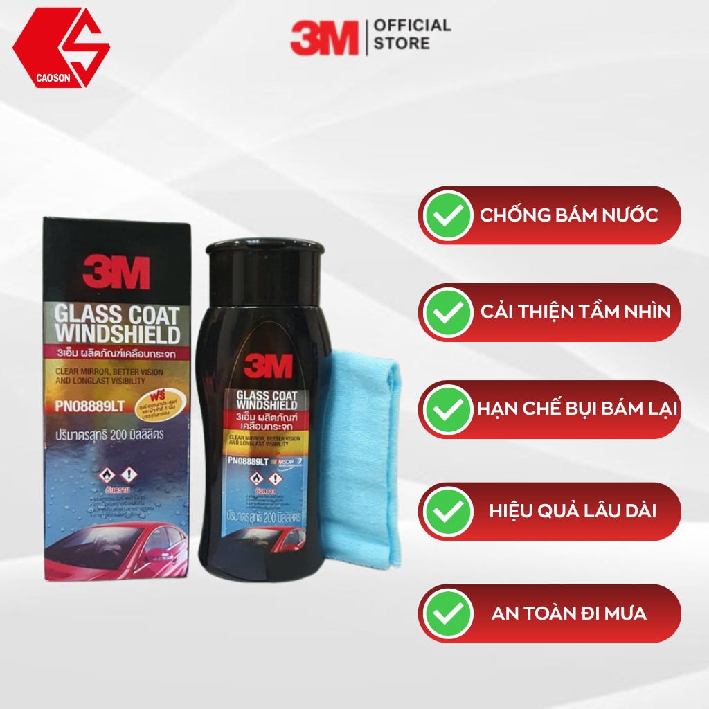 Dung dịch chống bám nước cho gương, kính ô tô 3M 08889LT