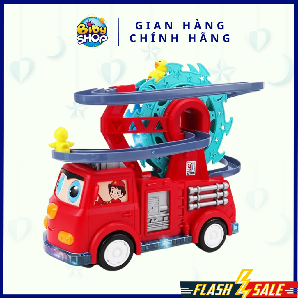 ĐỒ CHƠI XE CỨU HỎA VỊT, đồ chơi phát triển cho bé đồ chơi giải trí cho bé, bộ đồ chơi xe cứu hỏa cho