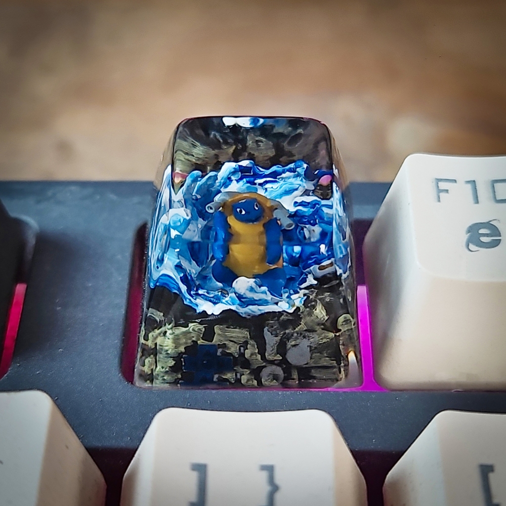 Pokemon keycap, blastoise keycap, keycap pokemon, keycap custom, resin key