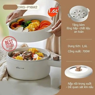 Chảo điện đa năng Bear P16M2 chảo chống dính tự động ngắt khi quá nhiệt dung tích 1,8L công suất 700w