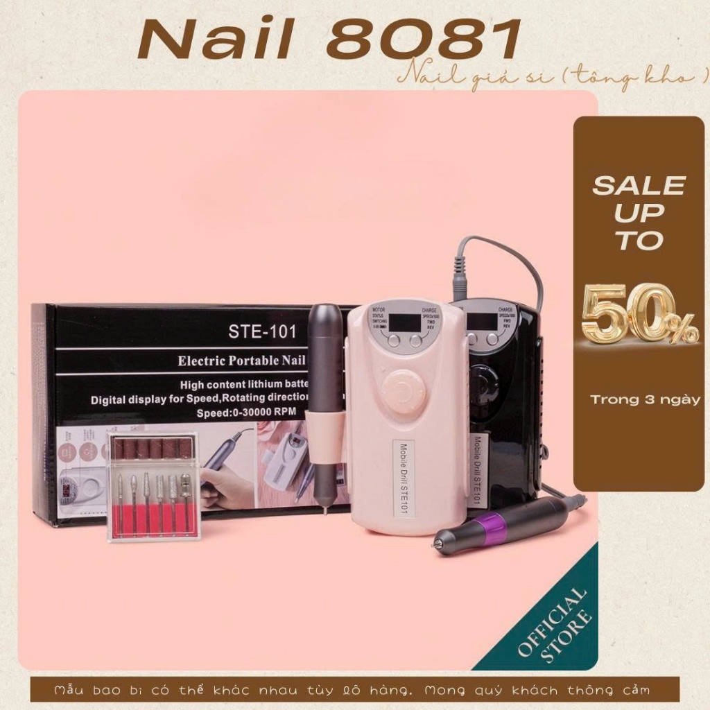 Máy mài móng tích điện STE-101 ( bảo hành 6 tháng )